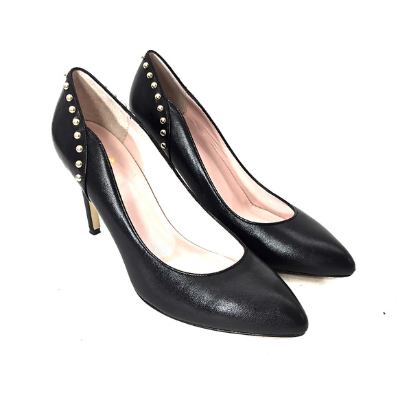 kate spade Shoes - - SOLD - Kate Spade Black Gold Studded Heels